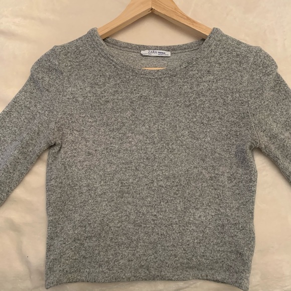 Zara grey cropped sweater - Picture 2 of 4